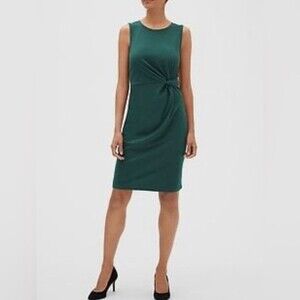 Gap deep teal green twist side dress size large